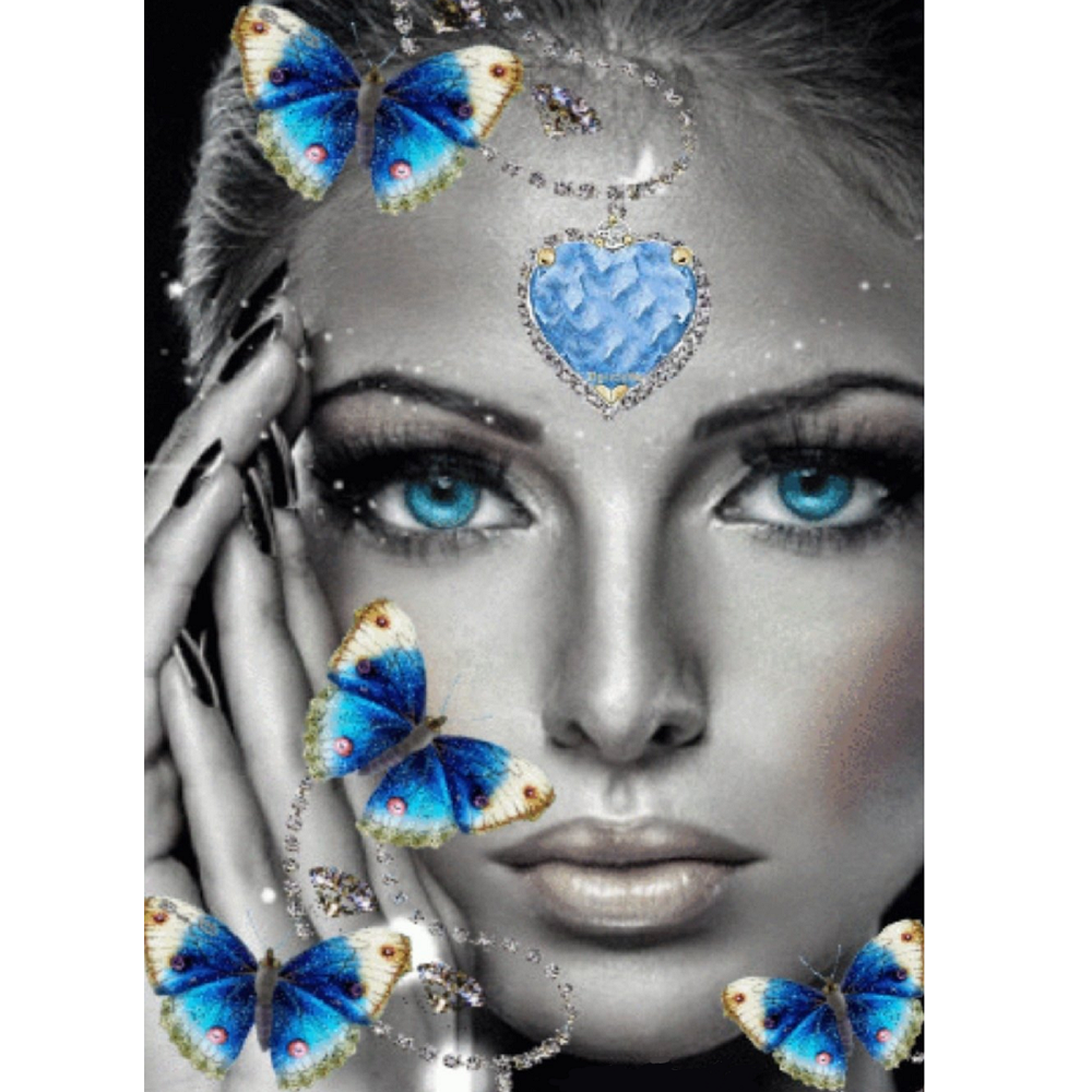 Blåa ögon Blåa ögon Diamantmålning | Eget foto diamantmålnings | Diamond painting | Fyndiq | Sverige