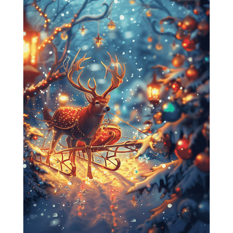 Resa genom snön - Diamond Painting