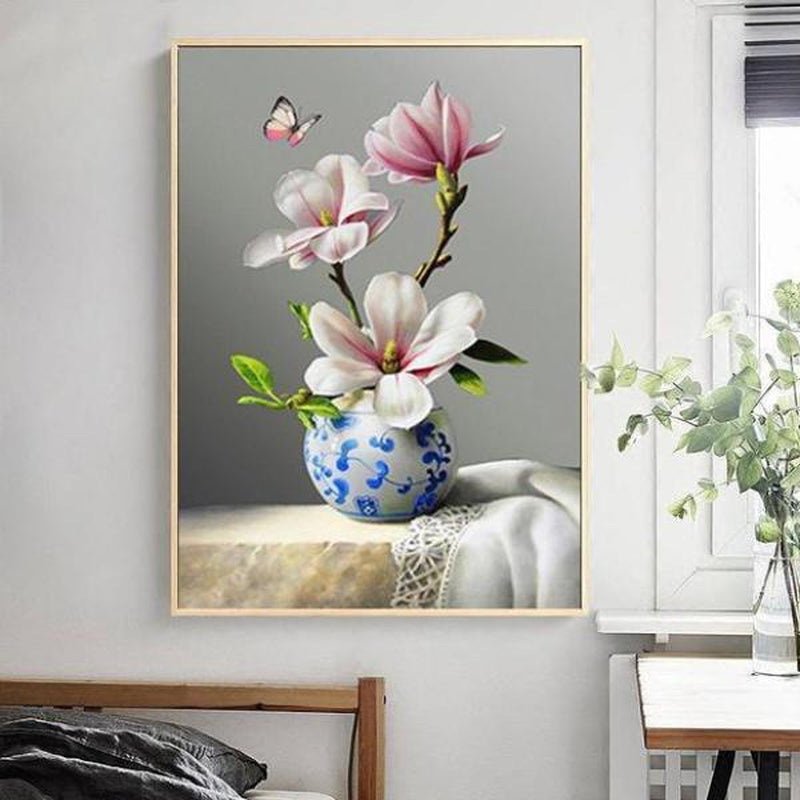 Blommor i vas från 50x70cm Blommor i vas från 50x70cm Diamantmålning | Eget foto diamantmålnings | Diamond painting | Fyndiq | Sverige
