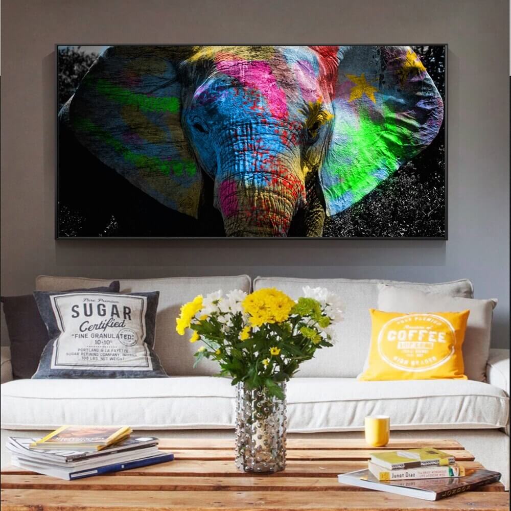 Färgglad elefant från 50x100cm Färgglad elefant från 50x100cm Diamantmålning | Eget foto diamantmålnings | Diamond painting | Fyndiq | Sverige