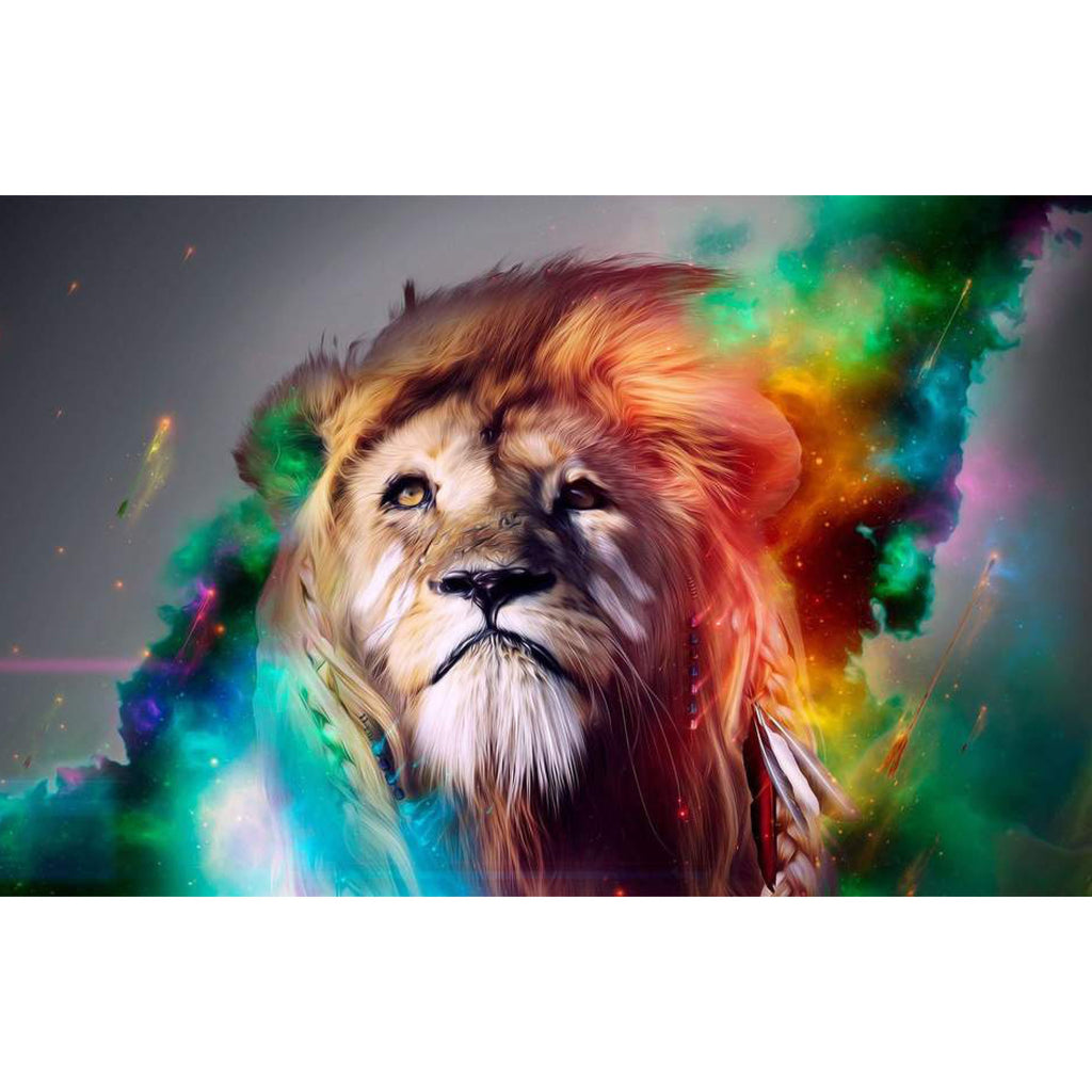 Färgglatt lejon Färgglatt lejon Diamantmålning | Eget foto diamantmålnings | Diamond painting | Fyndiq | Sverige