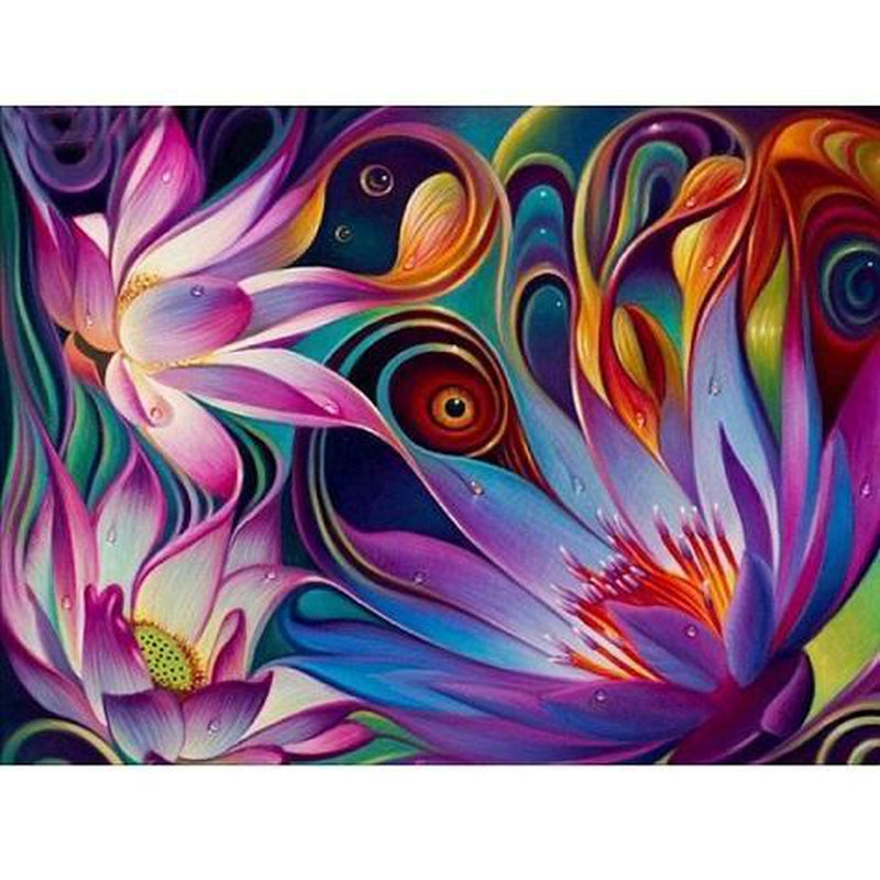Graciösa blommor Graciösa blommor Diamantmålning | Eget foto diamantmålnings | Diamond painting | Fyndiq | Sverige