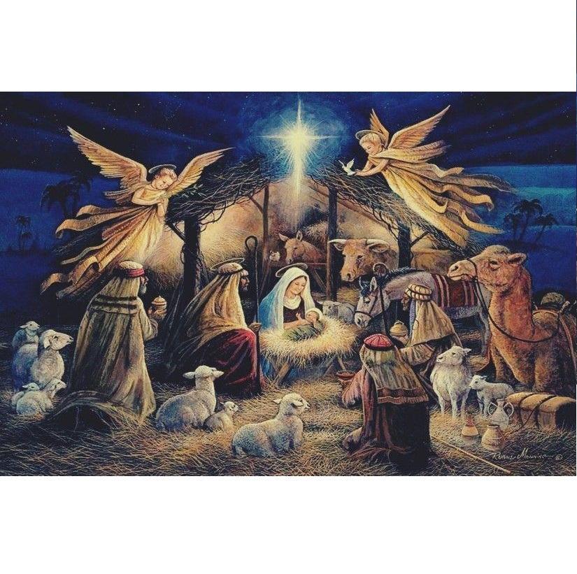 Jesu födelse Jesu födelse Diamantmålning | Eget foto diamantmålnings | Diamond painting | Fyndiq | Sverige