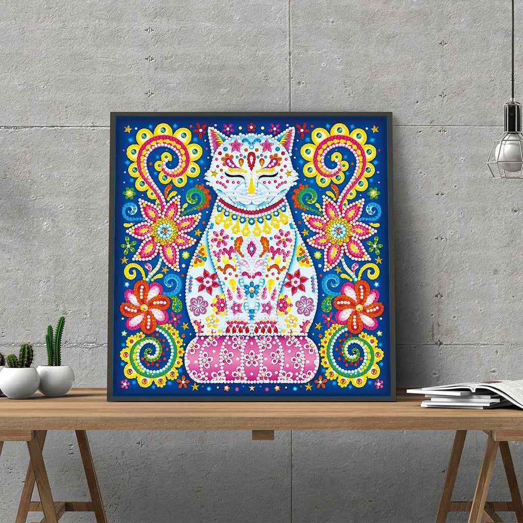 Katt | Självlysande 30x30cm Katt | Självlysande 30x30cm Diamantmålning | Eget foto diamantmålnings | Diamond painting | Fyndiq | Sverige