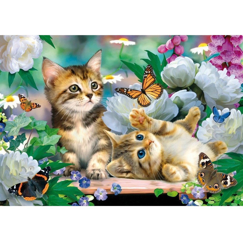 Kattungar med fjärilar Kattungar med fjärilar Diamantmålning | Eget foto diamantmålnings | Diamond painting | Fyndiq | Sverige