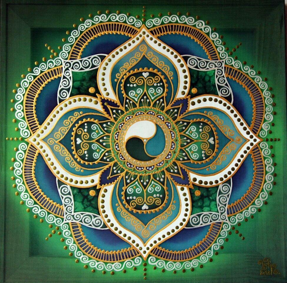 Mandala Grön Mandala Grön Diamantmålning | Eget foto diamantmålnings | Diamond painting | Fyndiq | Sverige