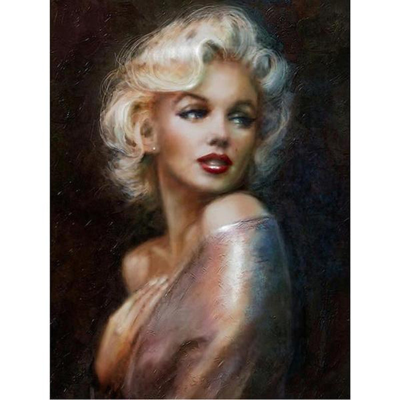 Marilyn Monroe | Mörk bakgrund Marilyn Monroe | Mörk bakgrund Diamantmålning | Eget foto diamantmålnings | Diamond painting | Fyndiq | Sverige