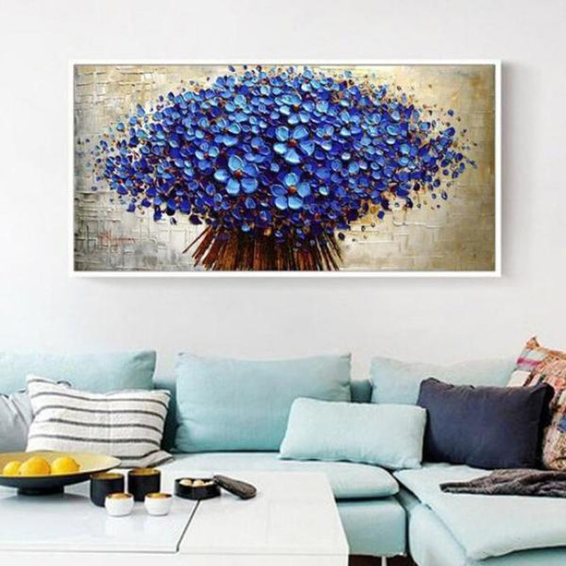 Massor av blåa blommor från 50x100cm Massor av blåa blommor från 50x100cm Diamantmålning | Eget foto diamantmålnings | Diamond painting | Fyndiq | Sverige