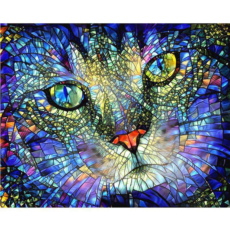 Mosaik katt Mosaik katt Diamantmålning | Eget foto diamantmålnings | Diamond painting | Fyndiq | Sverige