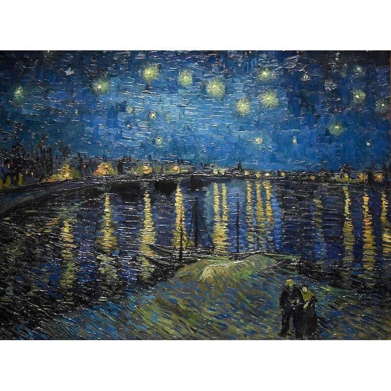 Stjärnklar natt | Vincent van Gogh Stjärnklar natt | Vincent van Gogh Diamantmålning | Eget foto diamantmålnings | Diamond painting | Fyndiq | Sverige