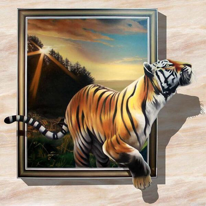Tiger 3D Tiger 3D Diamantmålning | Eget foto diamantmålnings | Diamond painting | Fyndiq | Sverige