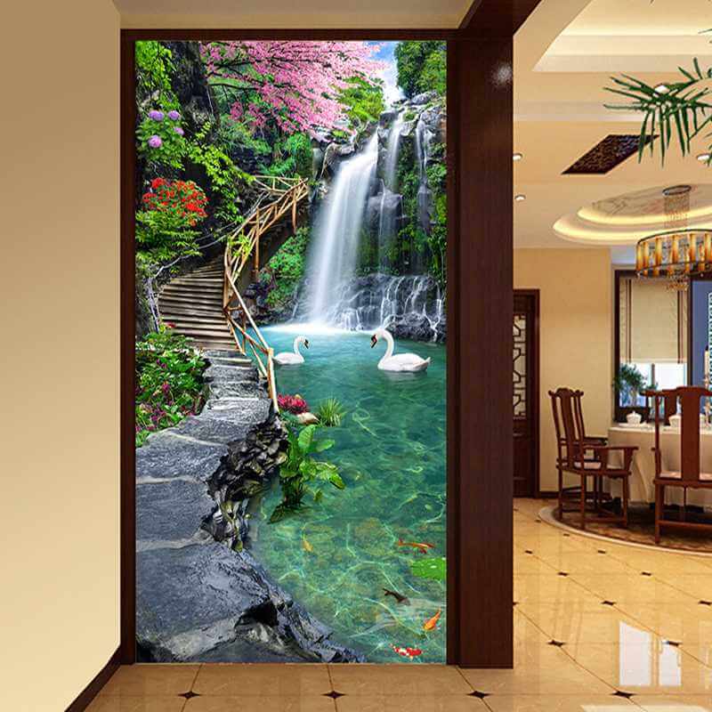Vattenfall med svanar från 50x100cm Vattenfall med svanar från 50x100cm Diamantmålning | Eget foto diamantmålnings | Diamond painting | Fyndiq | Sverige